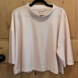 Under Armour baby pink boxy crop top